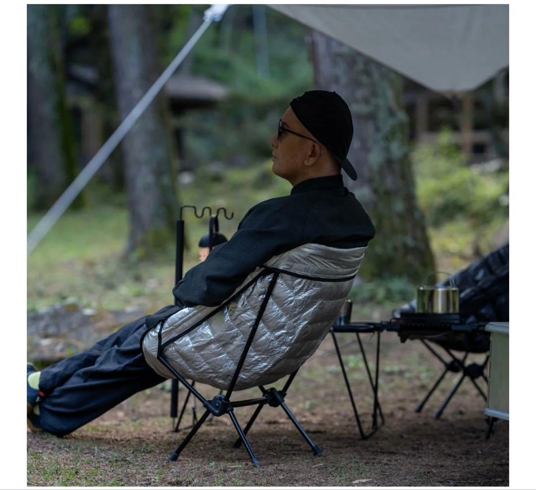 新品‼️LOG✨chair jacket✨チェアカバー✨ナイロンチャコールカラー