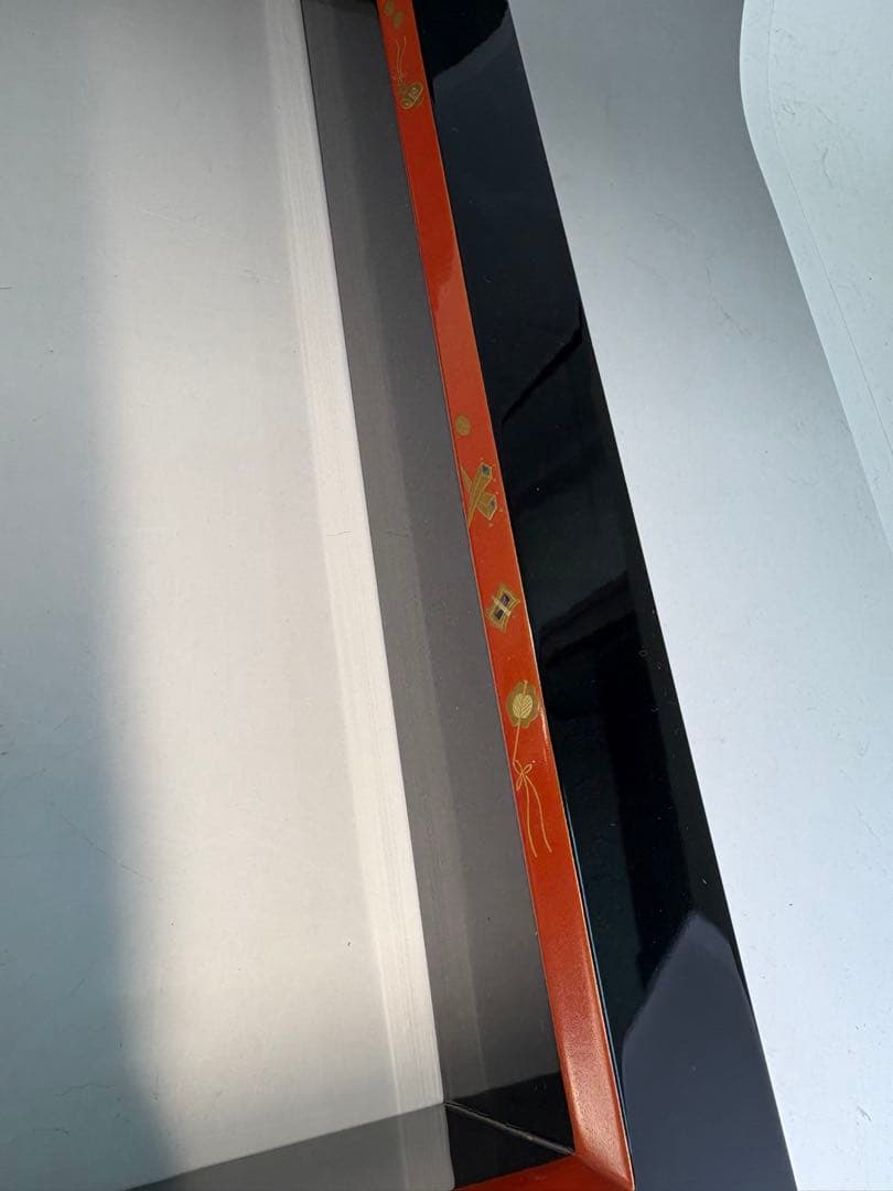 【中古品】一兆造　宝づくし炉縁（共箱）