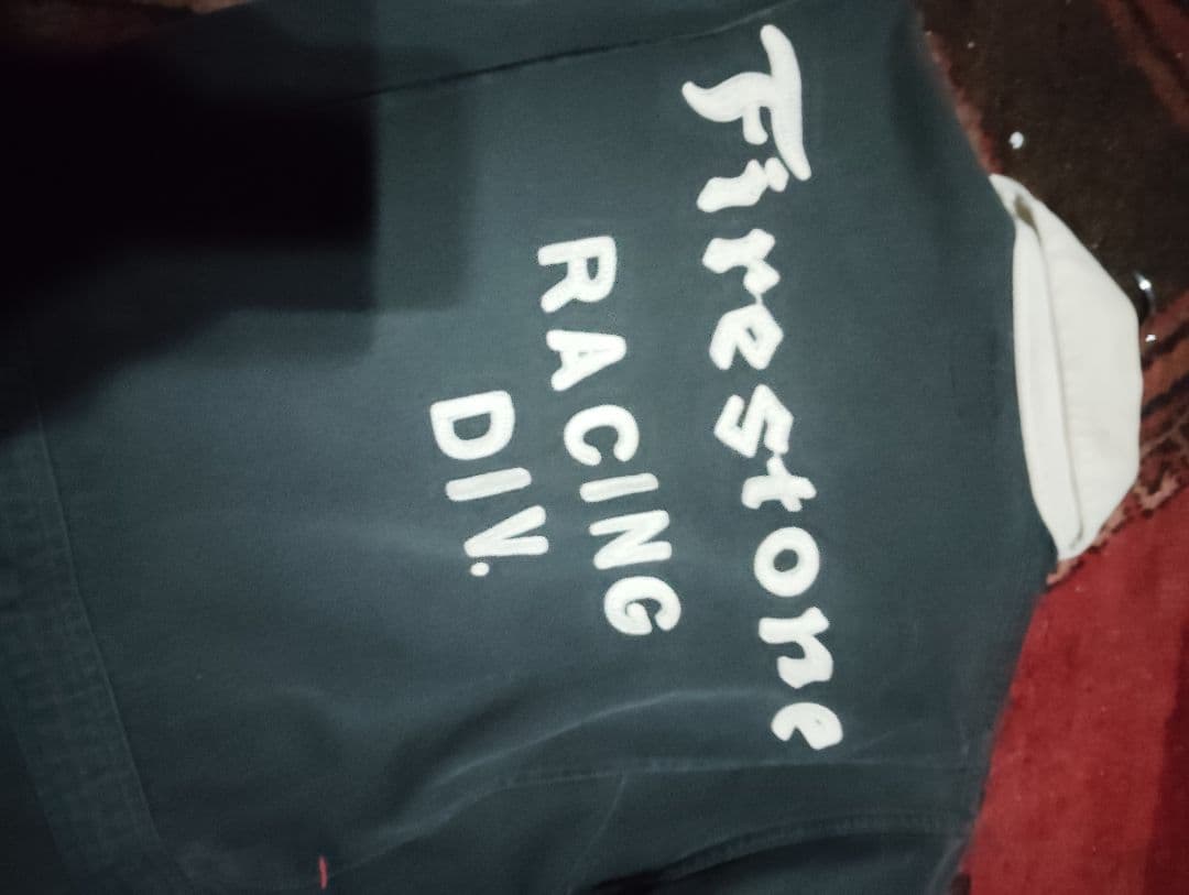 60s 70s　刺繍　ワッペンFirestone 　ファイヤーストーン　つなぎ