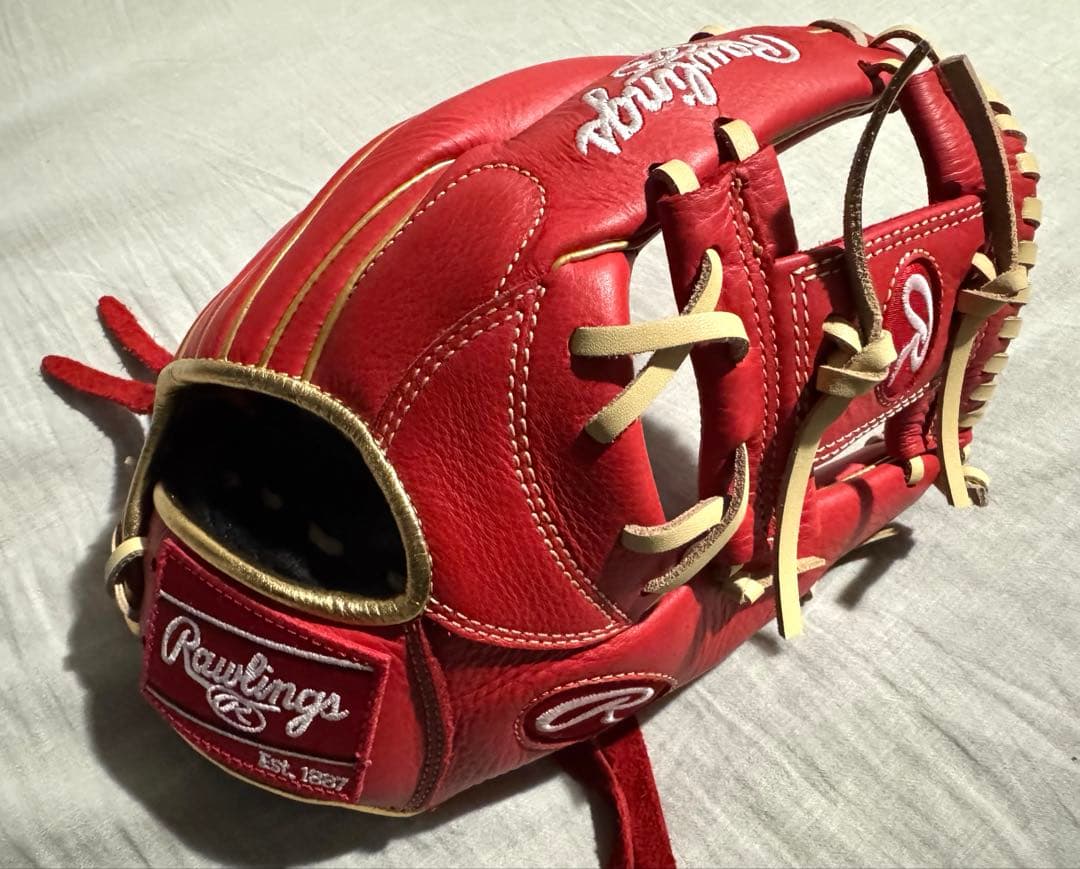 ローリングス　内野オールラウンド　軟式　グラブ　グローブ　赤　スカーレット