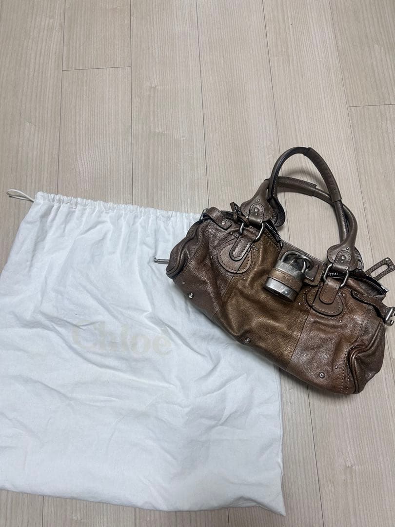 Chloé ブラウンハンドバッグ 保存袋付き