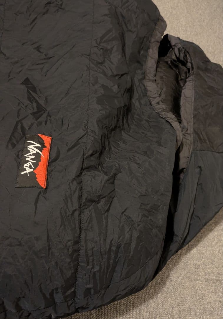 ナンガ×山渓別注　オーロラ 600DX ロング オールブラック シュラフ（中古）