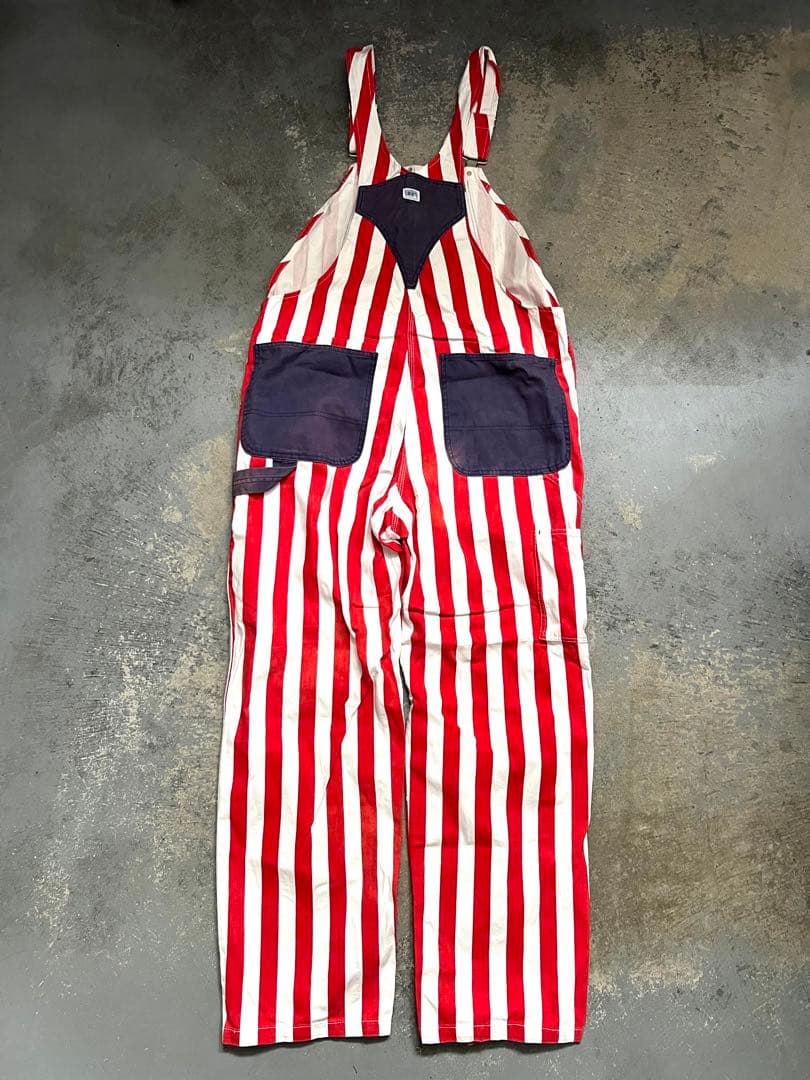 90s LIBERTY OVERALLS ストライプオーバーオール
