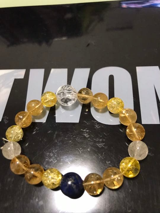 水晶ブレスレット　ラピスラズリ入り　オーダー　腕のサイズ教えてください