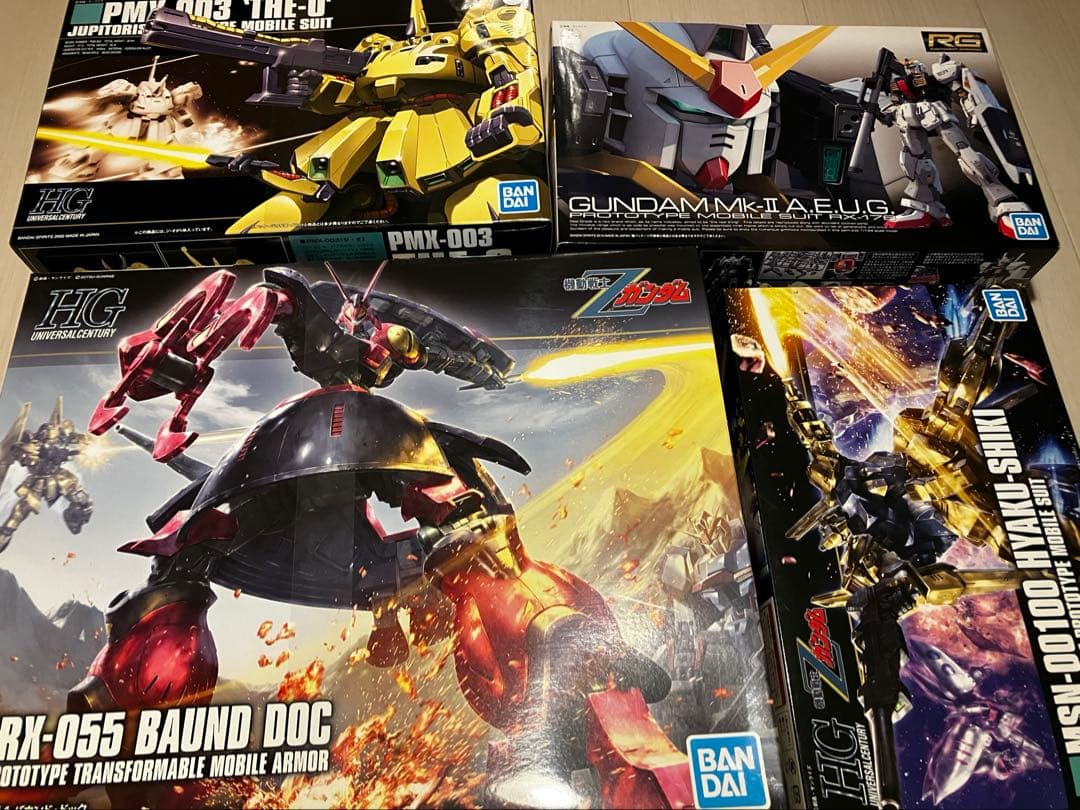 HG百式、バウンド・ドック、ジ・オ、RGガンダムMk-II