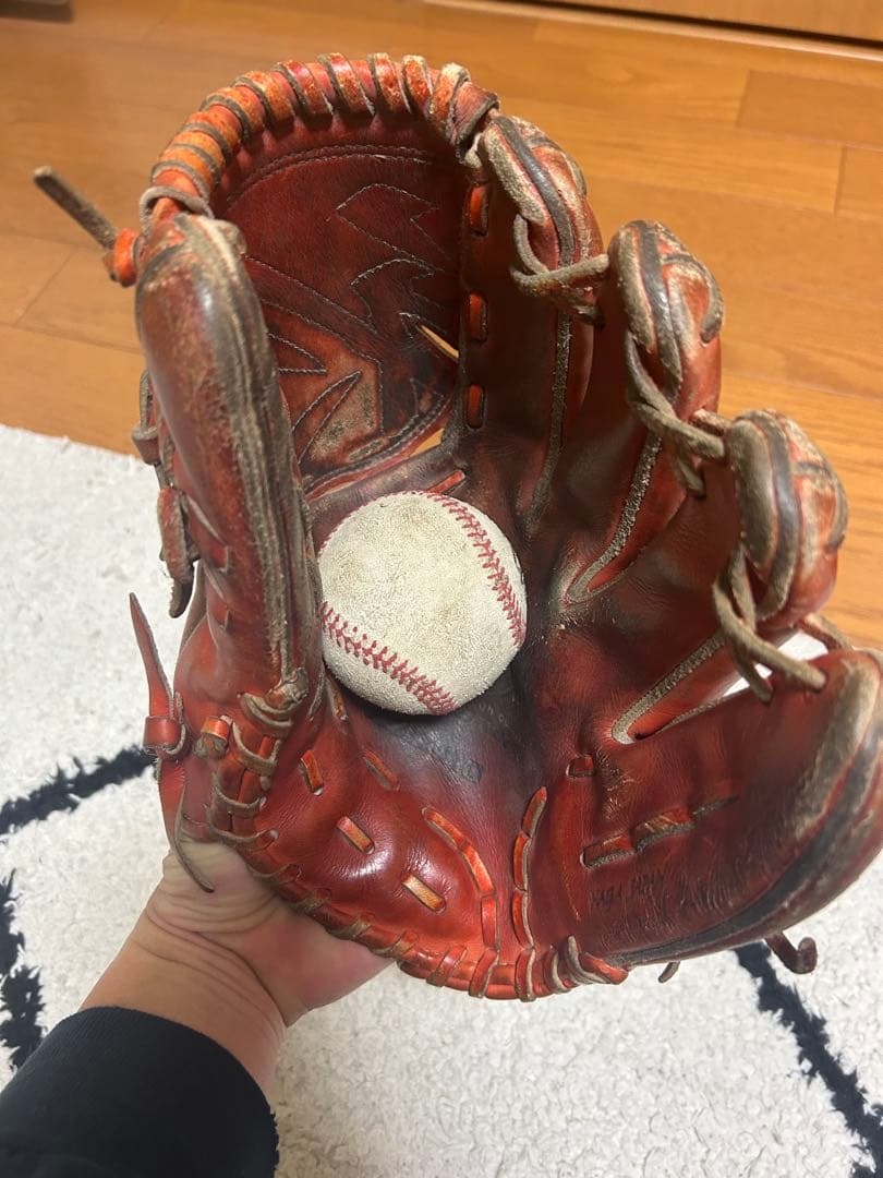 ミズノ 硬式グローブ レザー 茶色