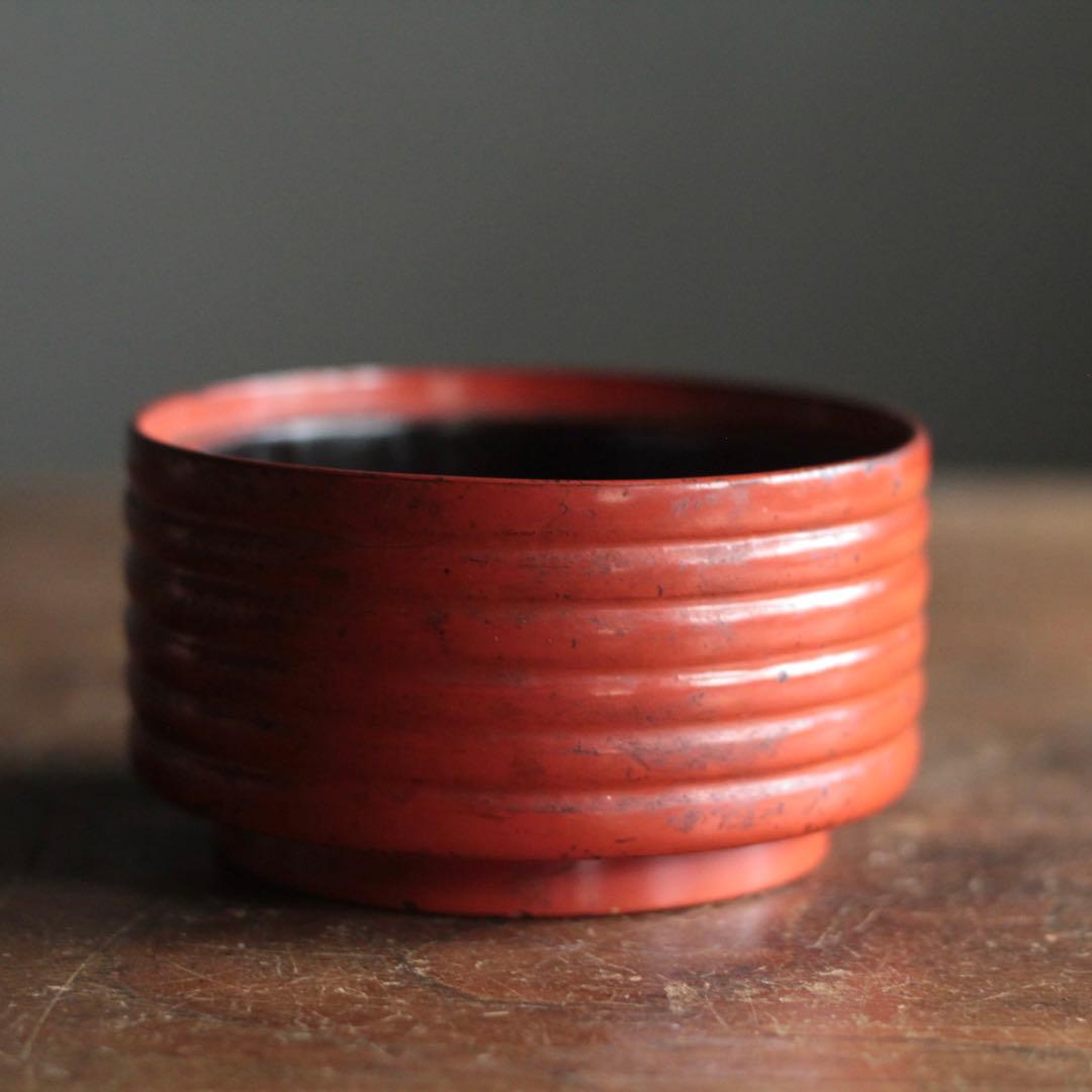 朱塗り 半筒椀 容器 徳利袴 古美術 漆器 古道具 アンティーク