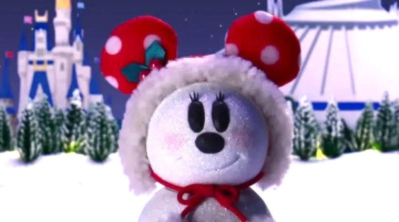 ★東京ディズニー★BIG!ミニーマウス雪だるまぬいぐるみ