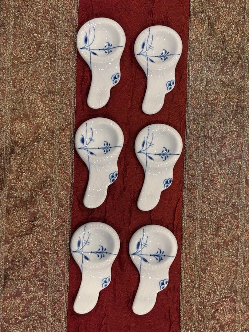 新品　ロイヤルコペンハーゲン　ブルーパルメッテ　カトラリーレスト　６客セット