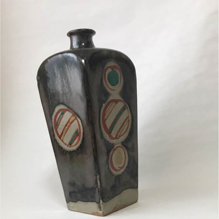 島岡達三(人間国宝) 赤繪方壺