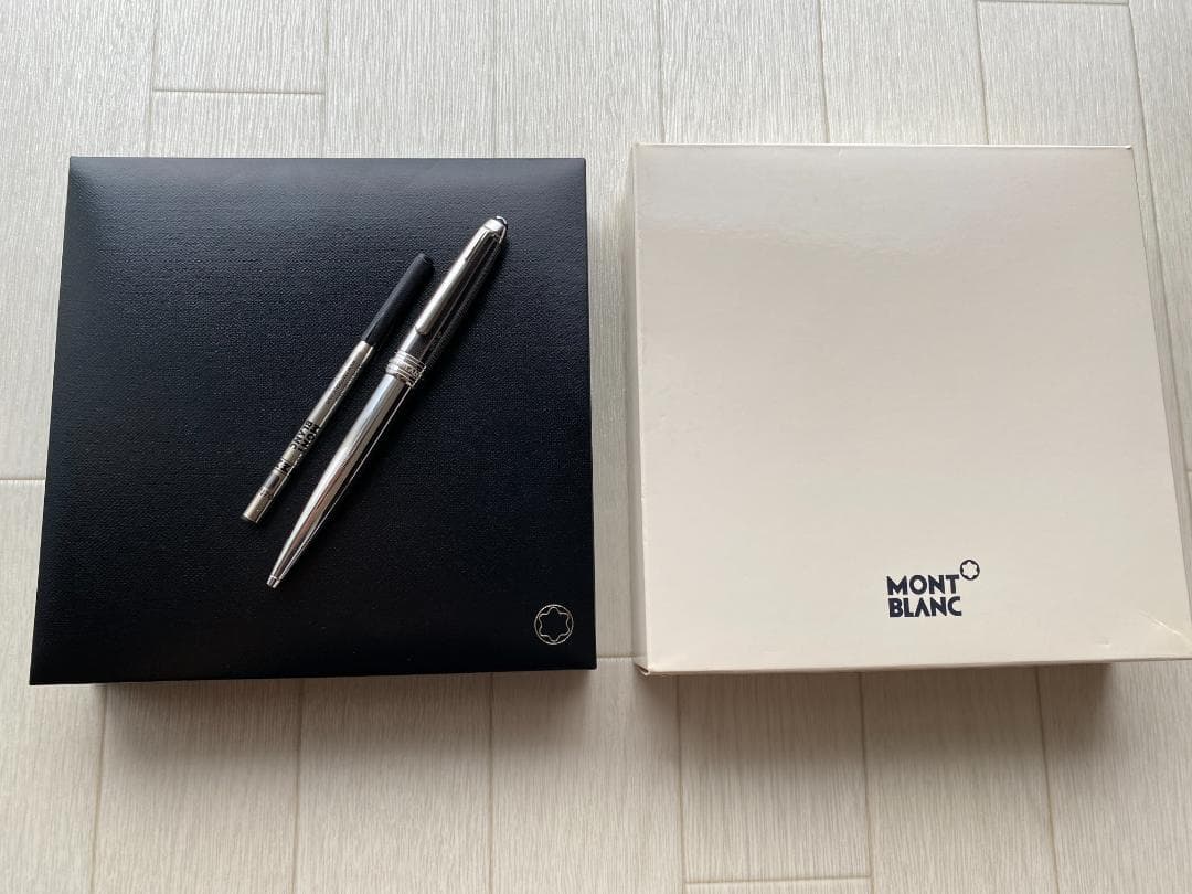 未使用に近い　モンブラン ソリティアシルバーファイバー 925 ボールペン