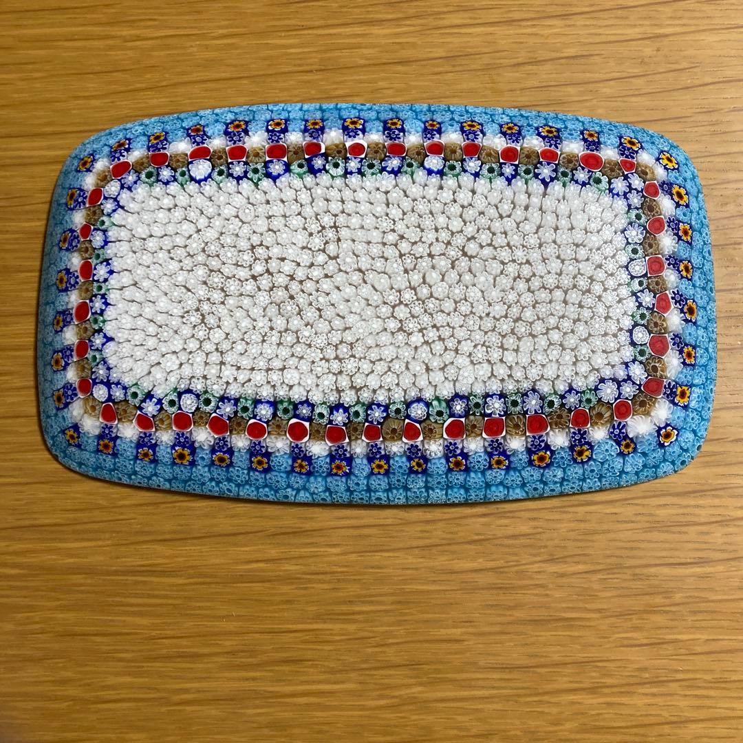 ベネチアンガラス　ミルフィオリ　プレート