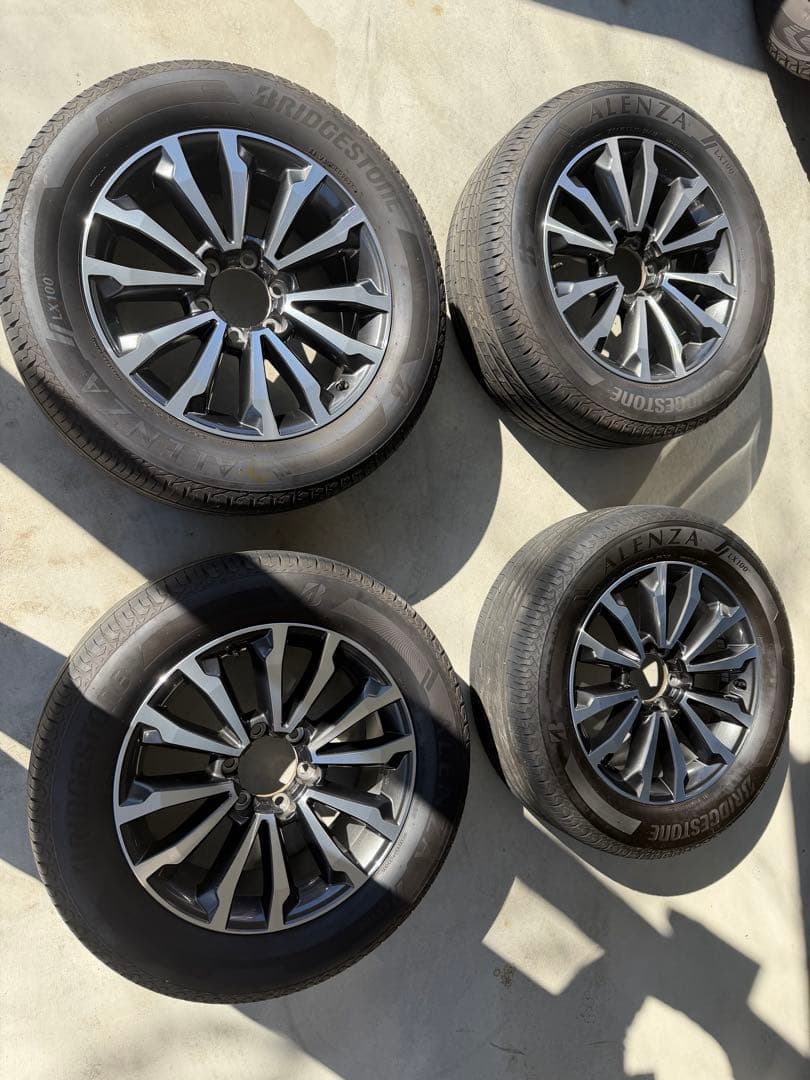 150系後期ランクルプラド純正オプション19インチアルミホイールタイヤセット