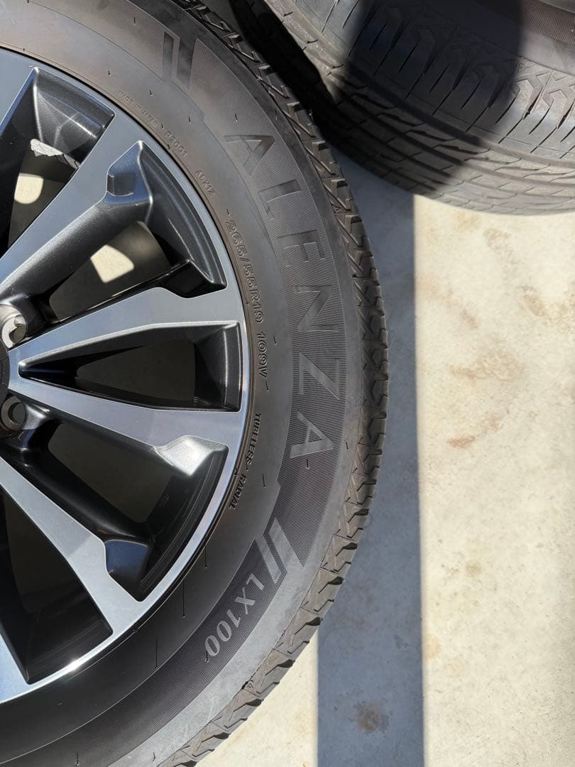 150系後期ランクルプラド純正オプション19インチアルミホイールタイヤセット