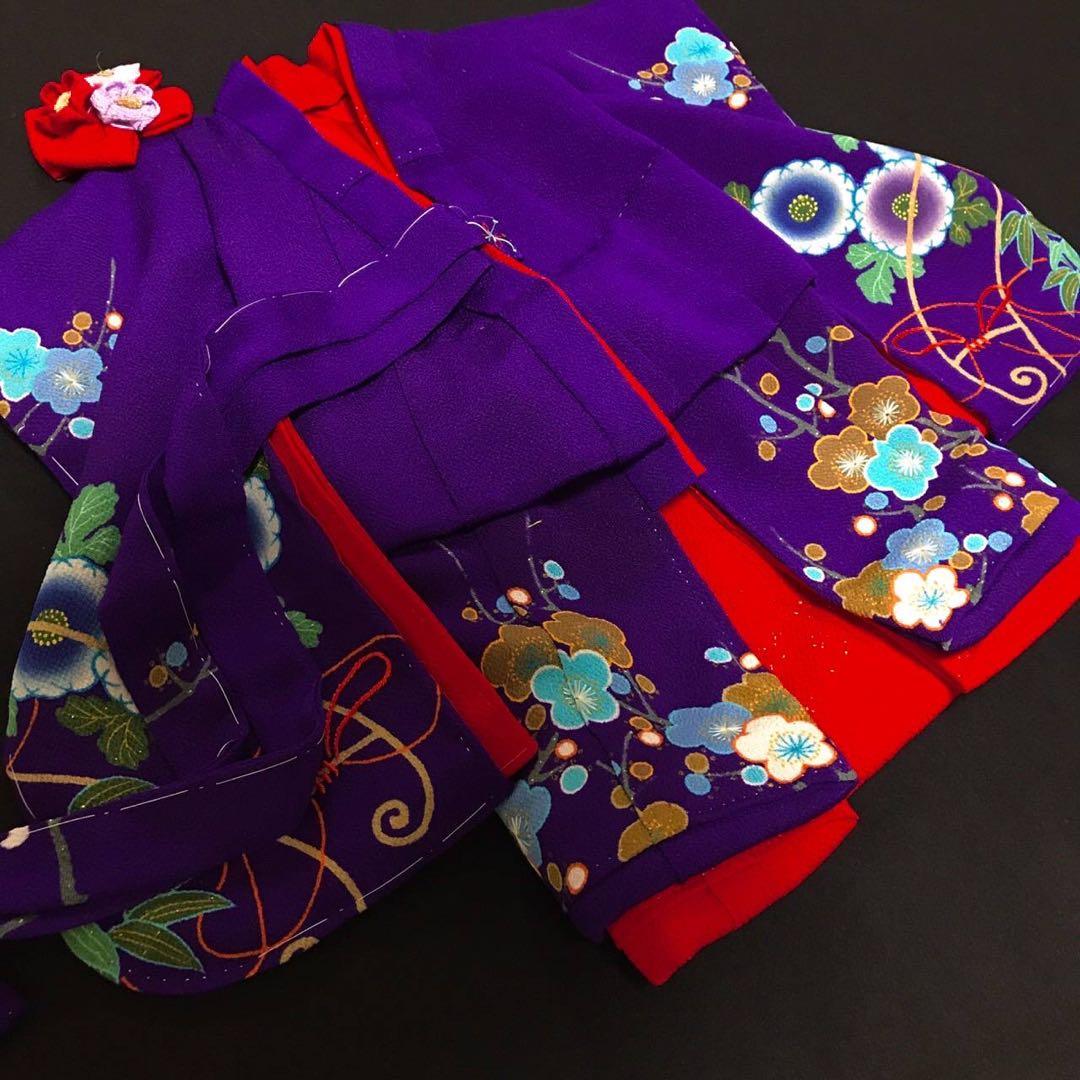 ＊ 市松人形 15号 縮緬 アンティーク 着物 帯 ＊ ドール 人形