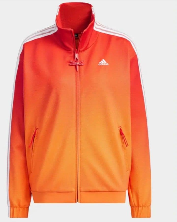 adidas オレンジ ジャージジャケット