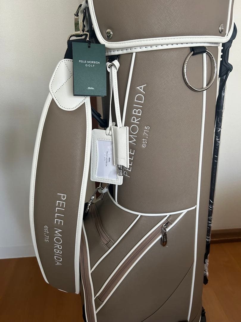 未使用品ぺッレモルビダ　スタンドキャディバッグ　pellemorbidaベージュ