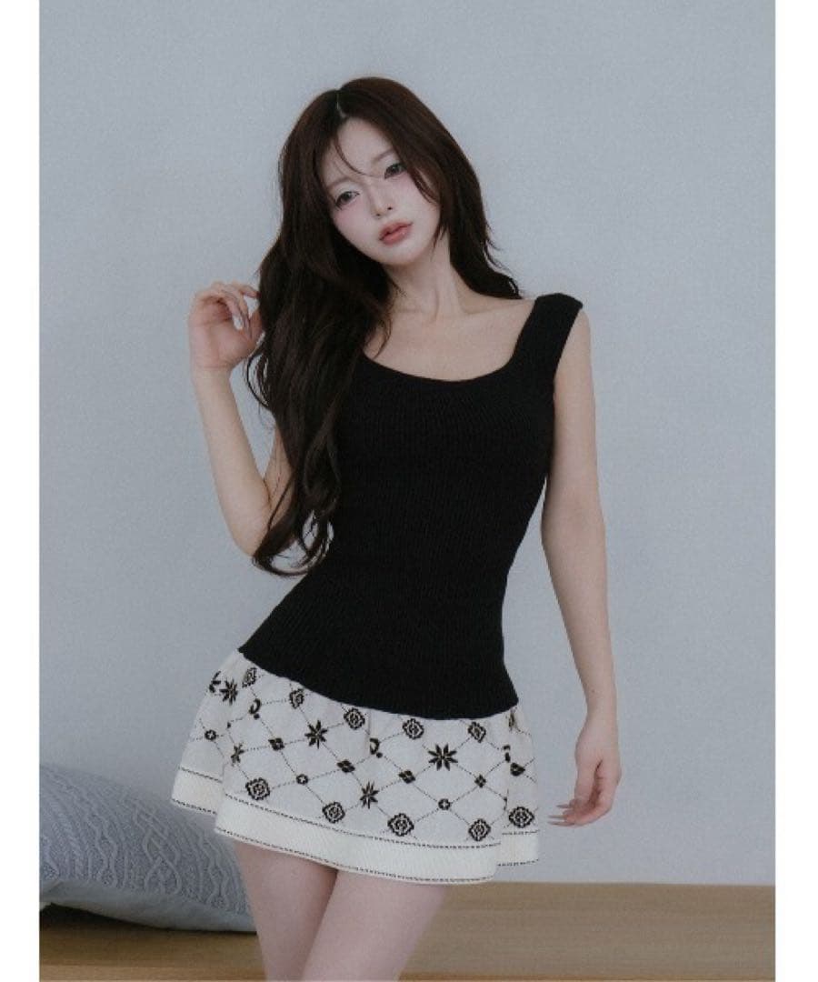 ダーリッチ アンサンブルスノーロゴニットミニワンピース