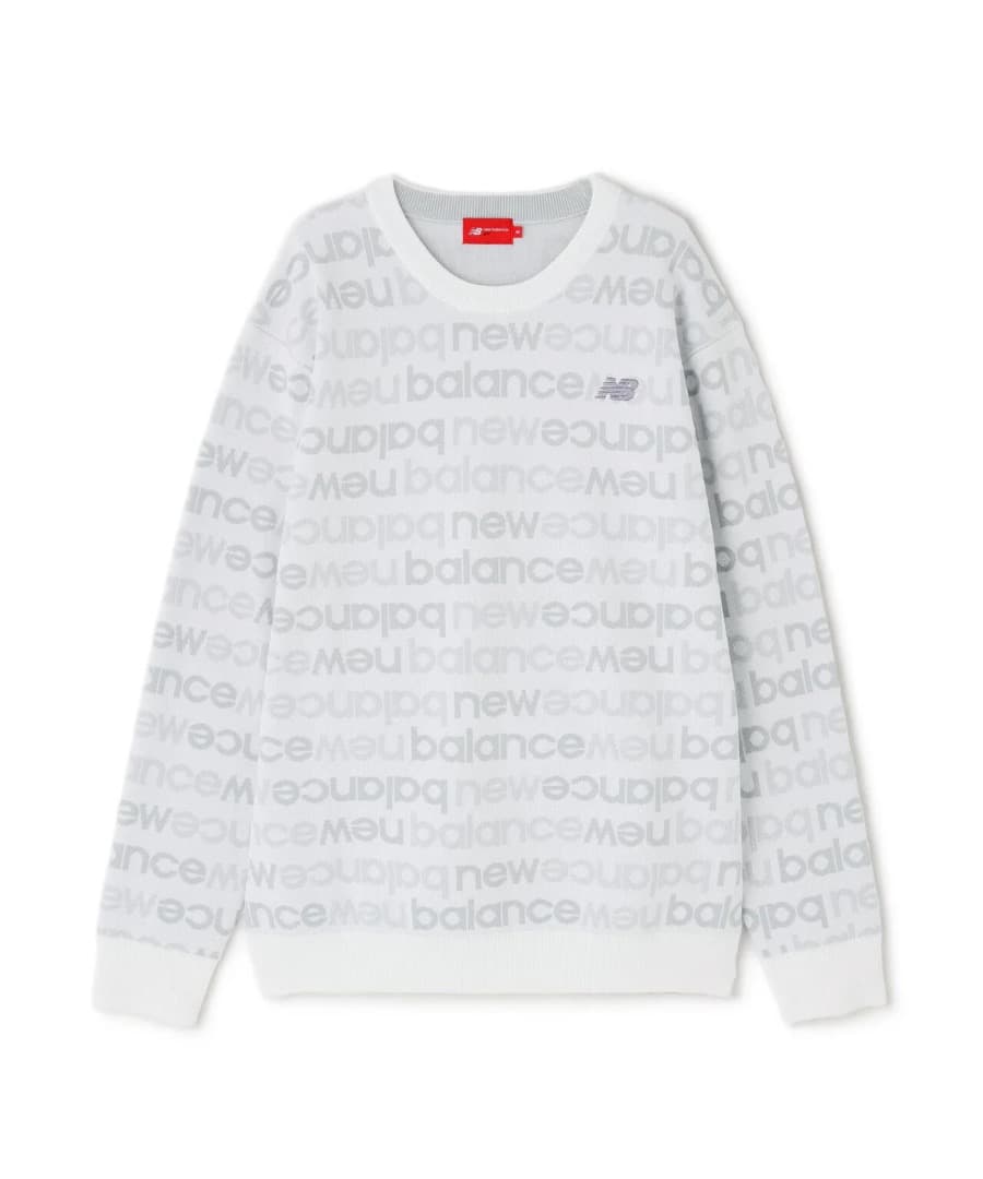 New Balance　アップサイドダウンロゴボーダー　吸湿発熱 ニット【XL】