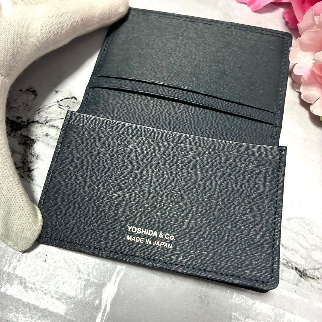 ほぼ未使用 PORTER 名刺入れ カレント カードケース 吉田カバン ネイビー