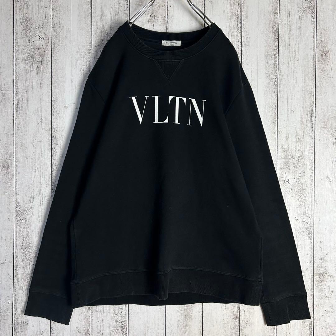 5969【人気ブラック】ヴァレンティノ‪☆プリントロゴ入りスウェット VLTN