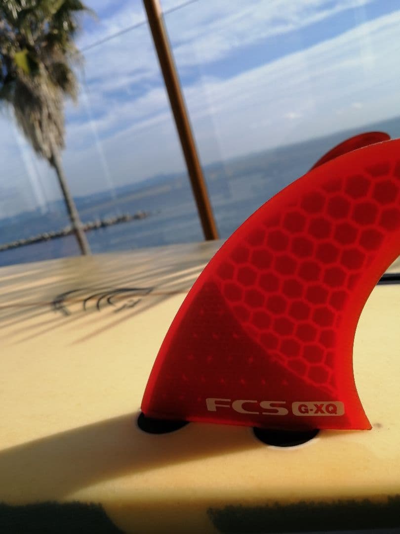 ロングボード クリーム色 青ストライプ 9.2フィート