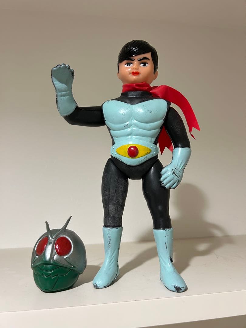 【希少品】 無版権　仮面ライダー　当時物　パチ　ゾッキ　昭和　面取れ　面トレ