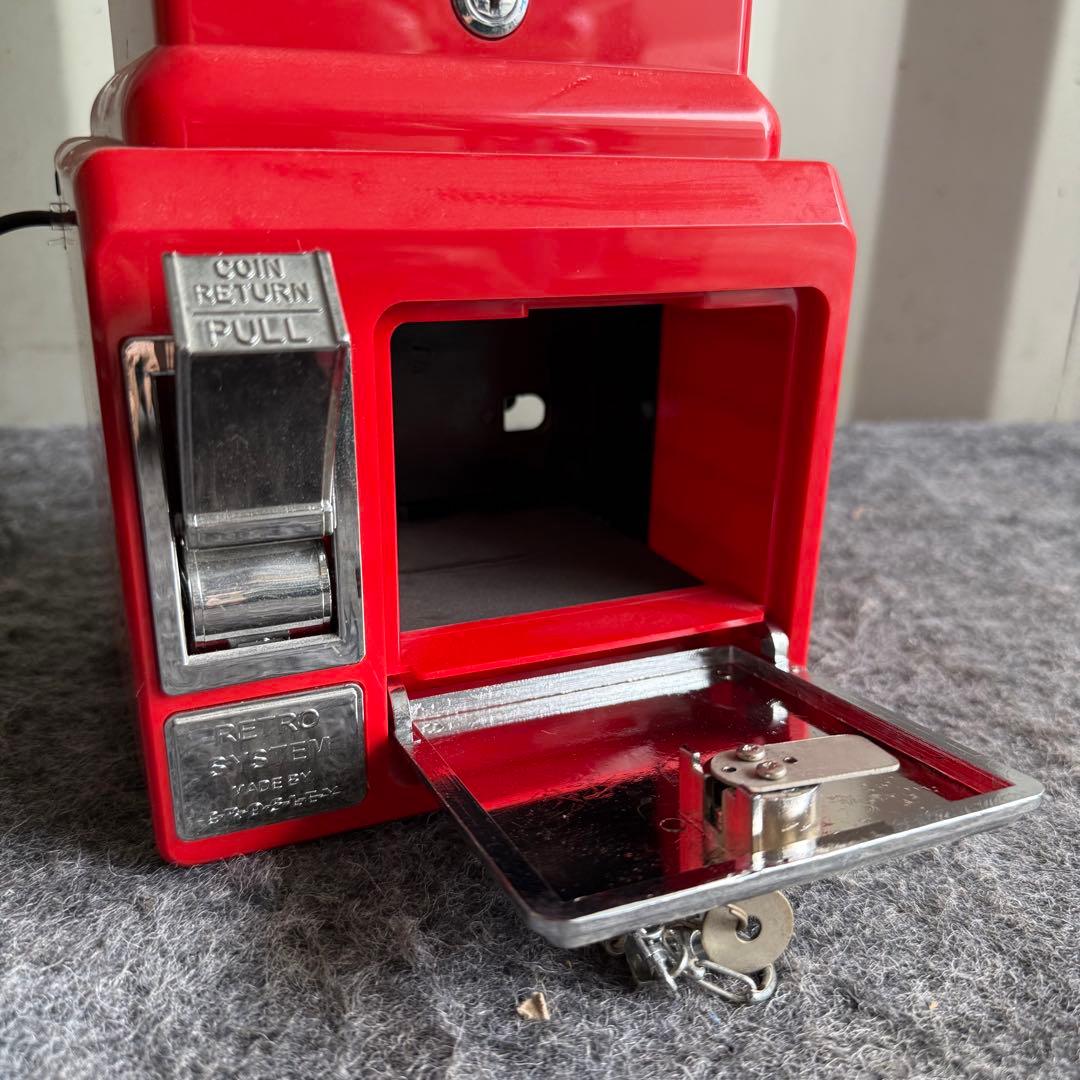 H67希少品 動作品✨　CROSLEYレッドダイヤル式公衆電話　コレクション