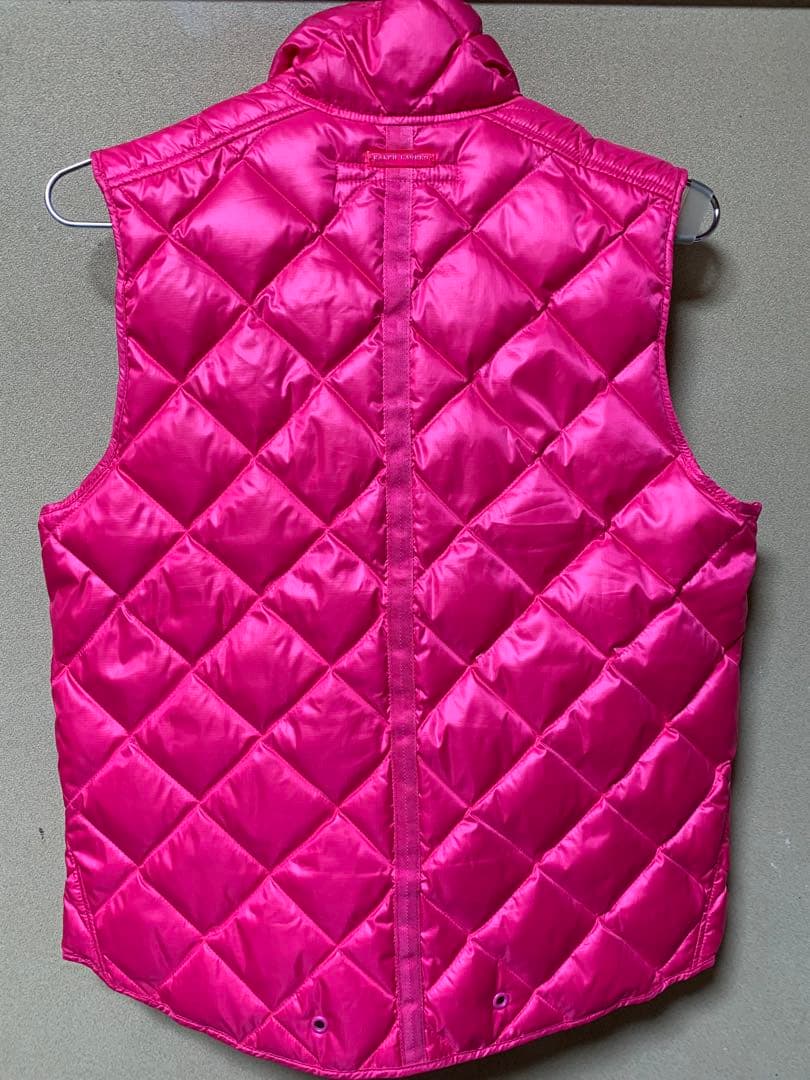 RALPH LAUREN SPORT ピンク ダウンベスト レディース
