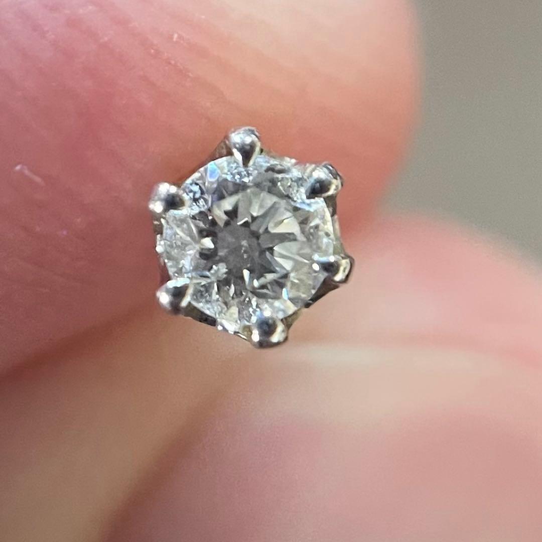 プラチナ900 天然ダイヤモンド 0, 10ct 　ピアス