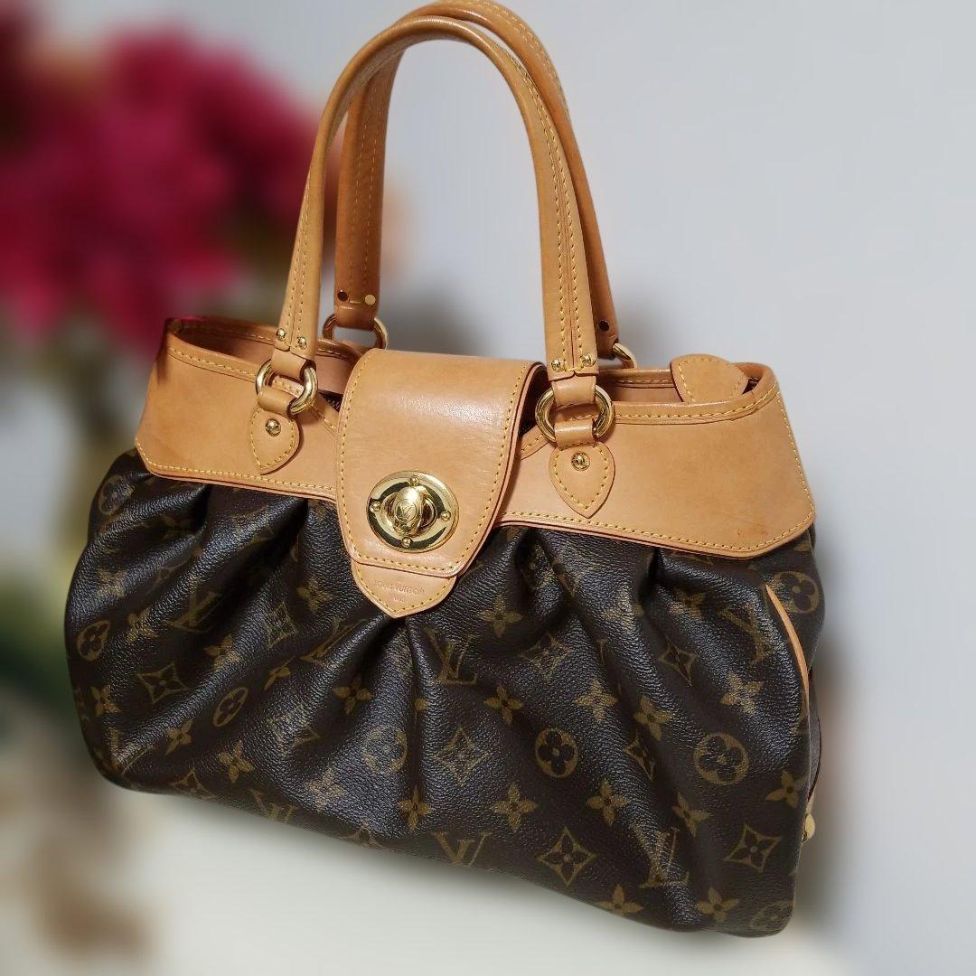 【美品】希少★ルイヴィトン ボエシPM モノグラム ハンドバッグ ブラウン ★