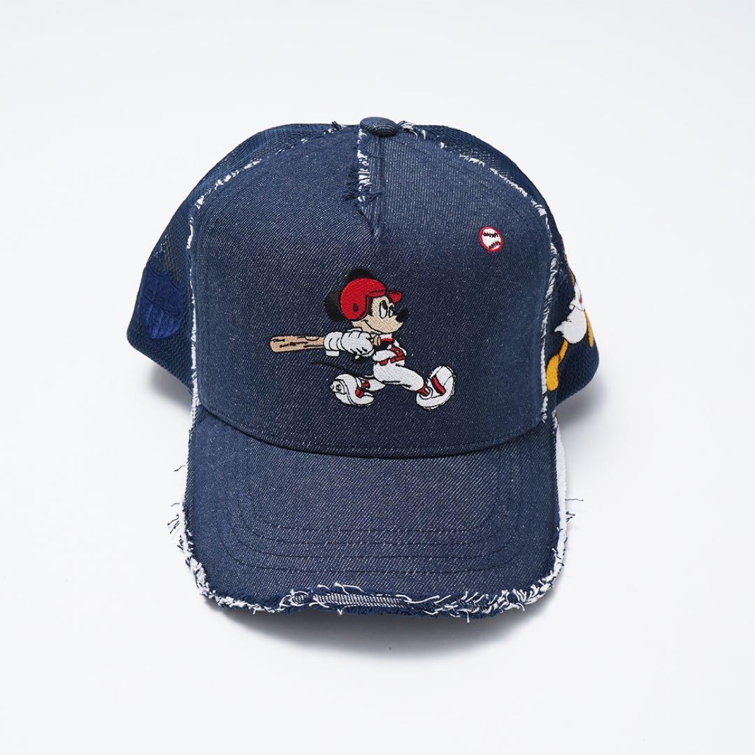 新品YOSHINORI KOTAKE ヨシノリコタケ ミッキー デニムキャップ
