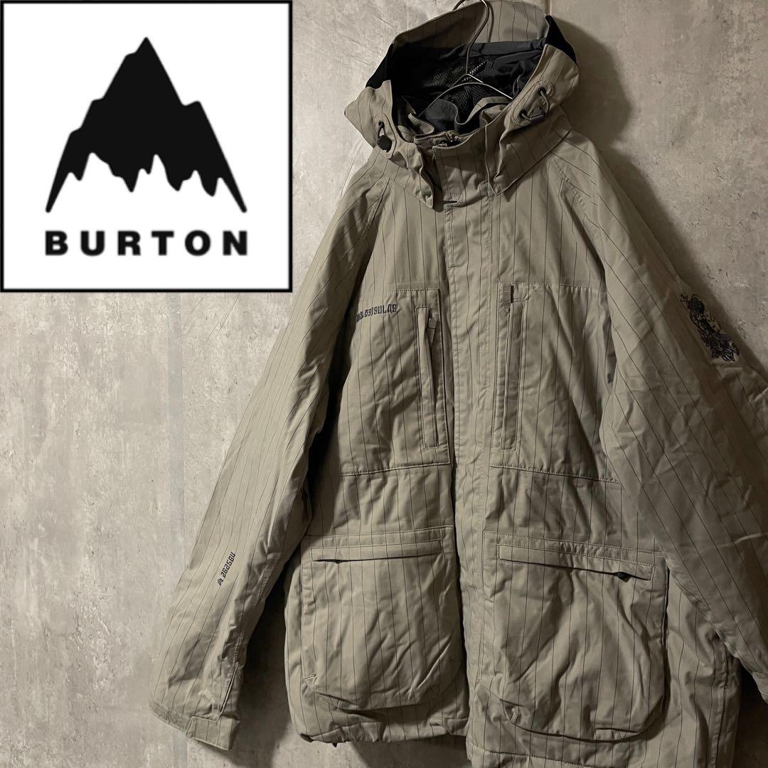 Burtonバートンスキーウェアスノーボードジャケットパーカーフード灰色グレー黒