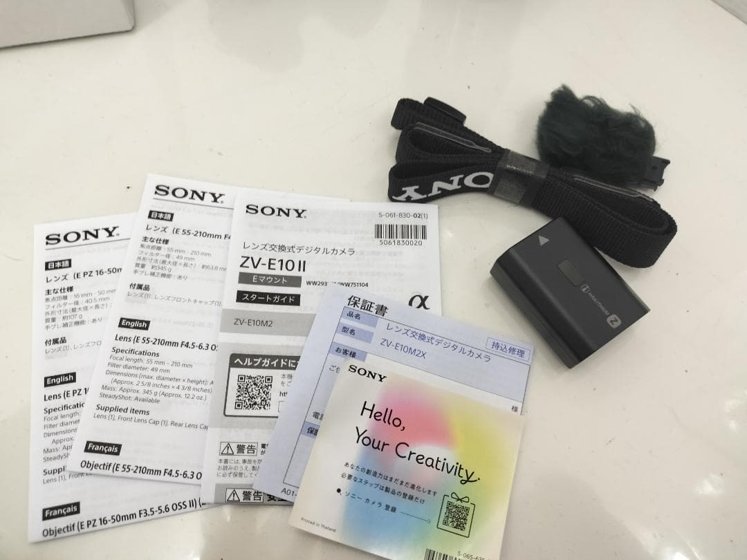 SONY ZV-E10 II　ダブルズームレンズキット　ブラック