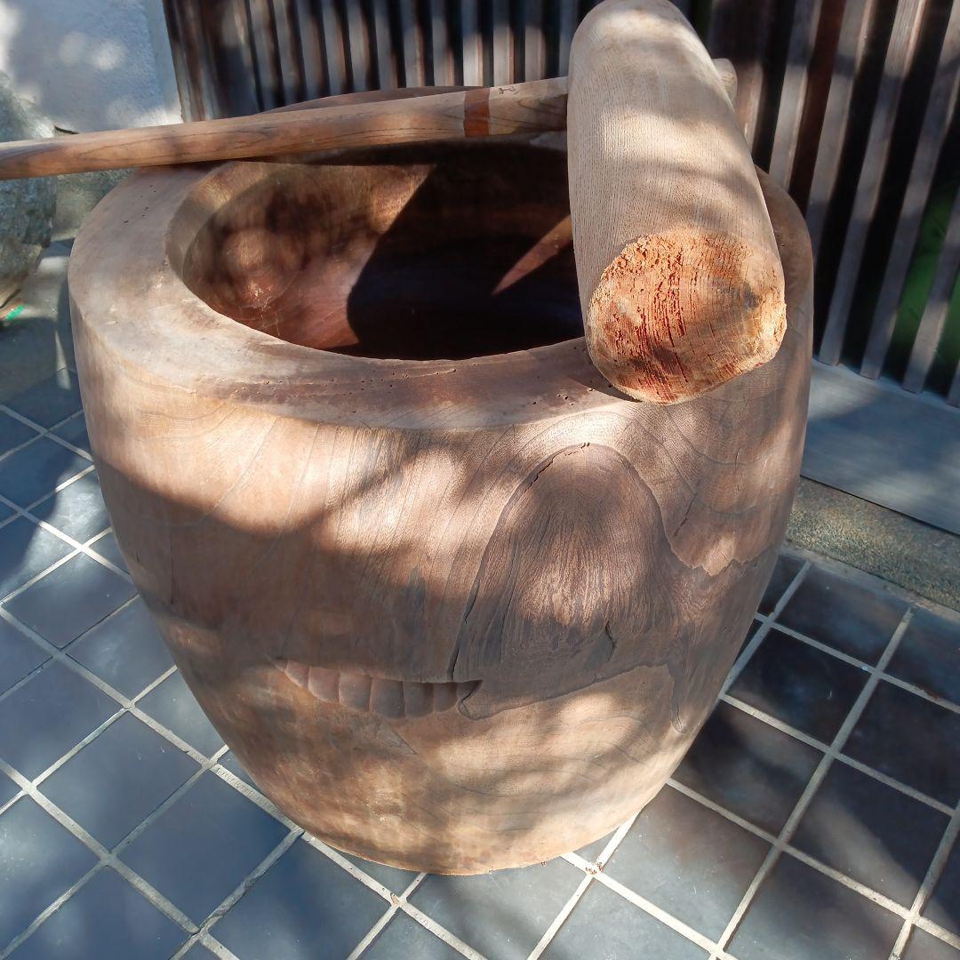 臼・杵セット　お餅作り　お正月　オブジェ
