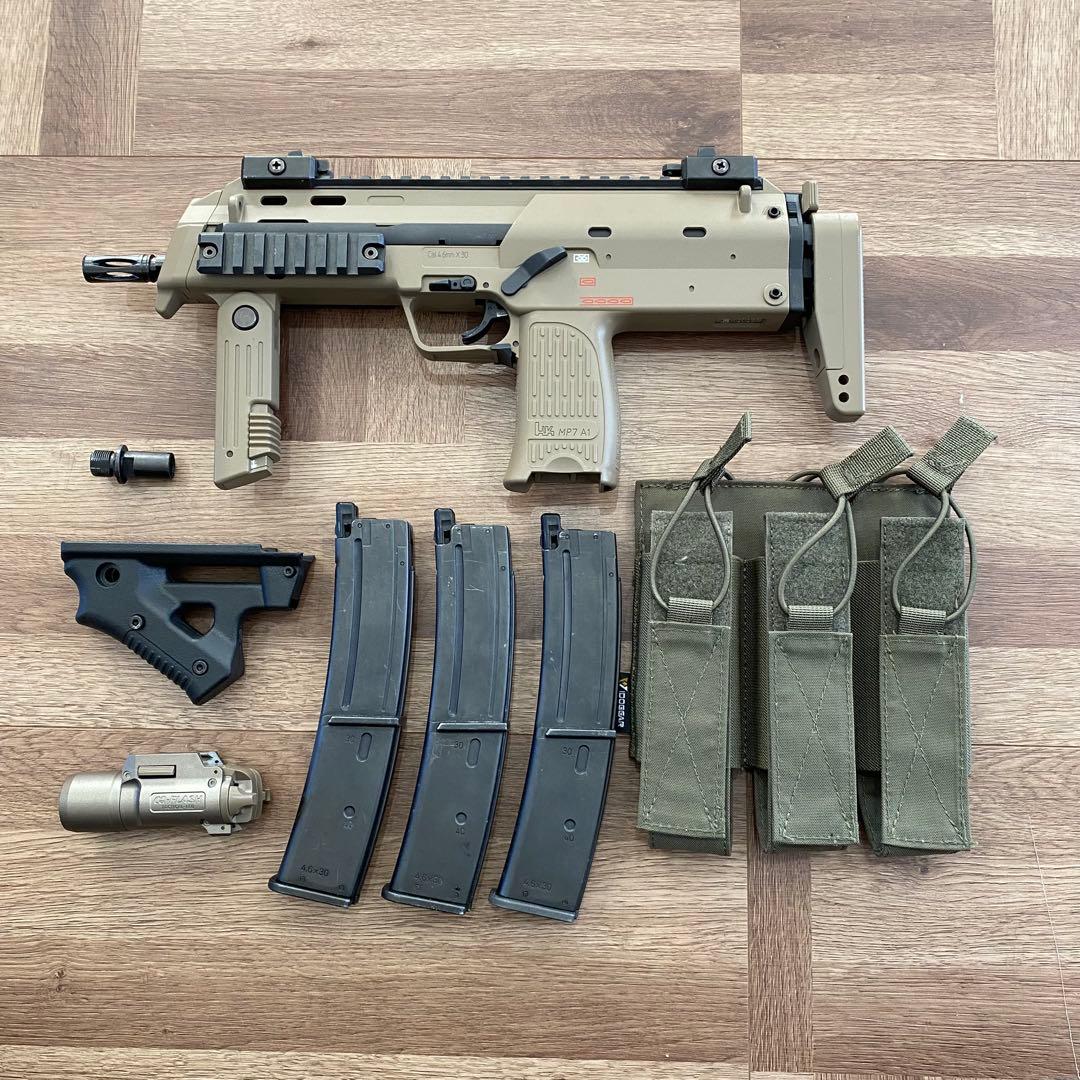 【セット】東京マルイ H&K MP7A1 GBBタンカラー