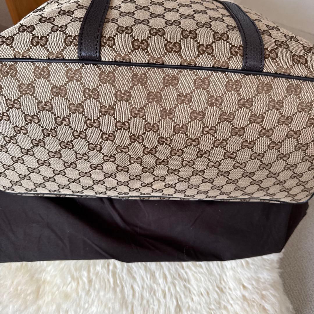GUCCI GGキャンバス トートバッグ ベージュ/ブラウン