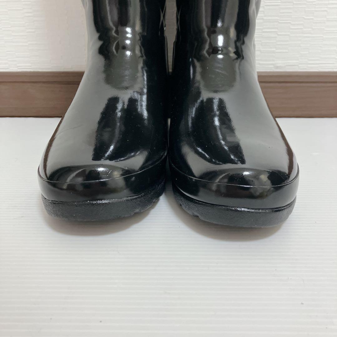 未使用級 HUNTER レインブーツ リファインドグロスキルト UK5