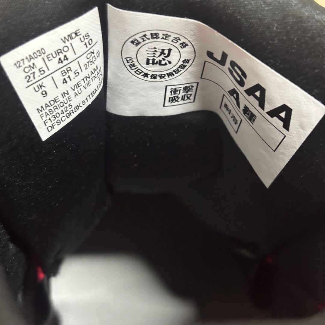 新品 アシックス 安全靴 ウィンジョブ CP304 BOA 27.5cm 赤黒