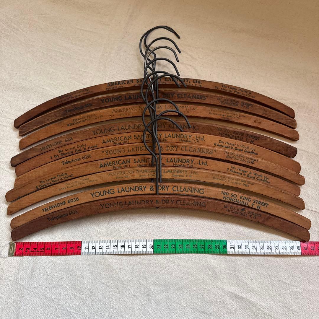 VINTAGE HANGER ヴィンテージ アンティーク ハンガー セット 字入