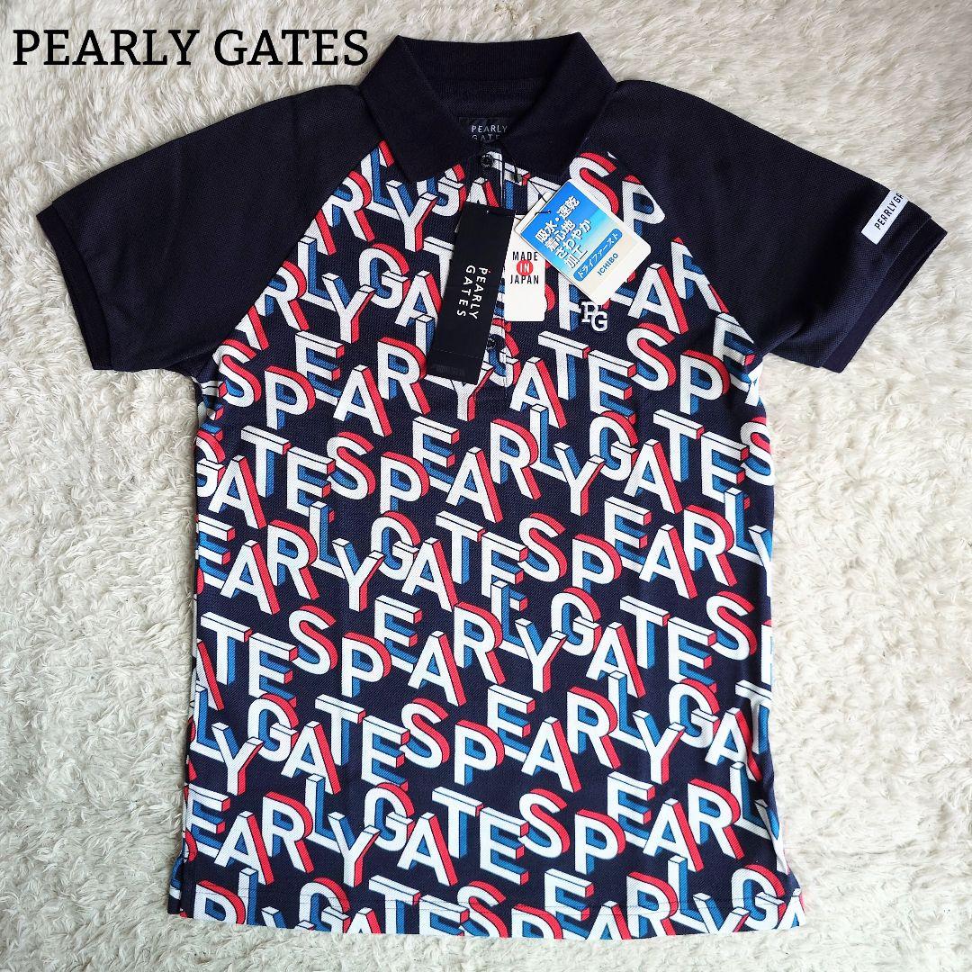 新品/タグ付き パーリーゲイツ 半袖 ポロシャツ 速乾 刺繍ワッペン PGロゴ