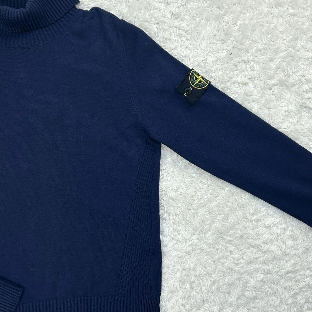 5652【美品】ストーンアイランド☆タートルネックセーター 人気ロゴワッペン