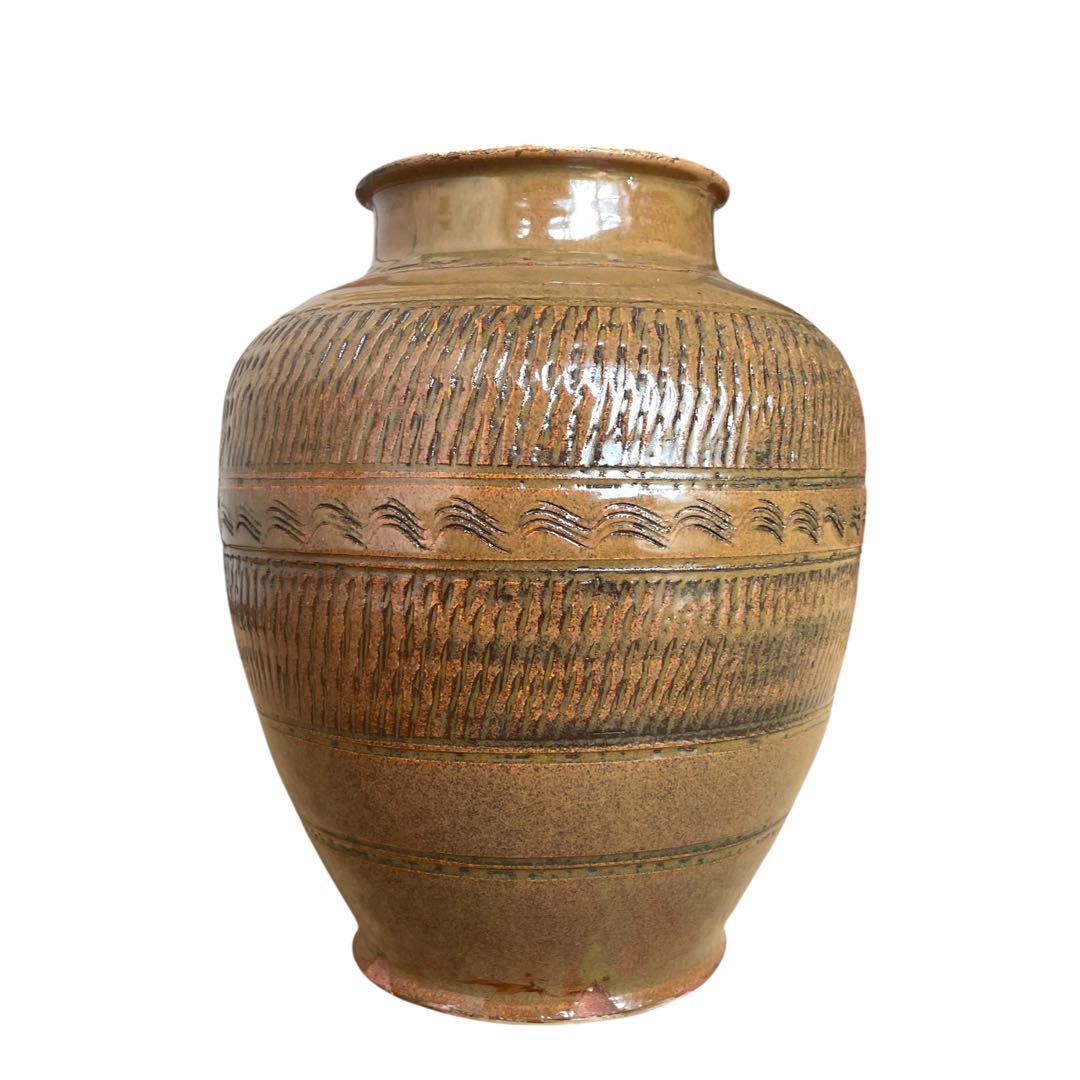 【小鹿田焼】 壺 花瓶 花器 フラワーベース 民芸 民藝 バーナードリーチ 柳