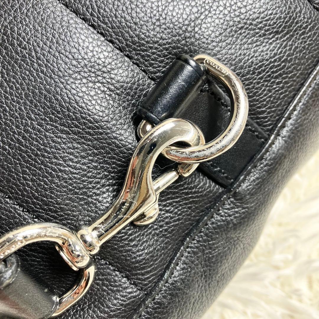 【美品】COACH ボディバッグ クロスボディ レザーブラック