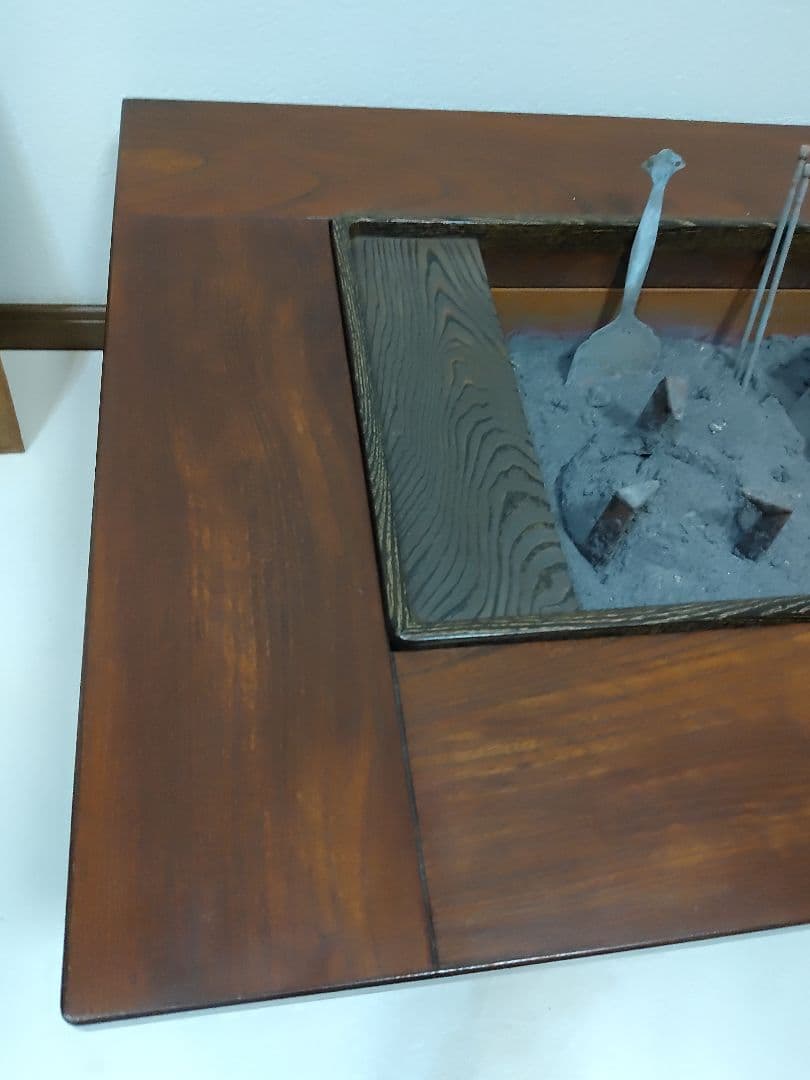 長火鉢　火鉢　囲炉裏座卓 　 ローテーブル 鉄器類は全て込みです