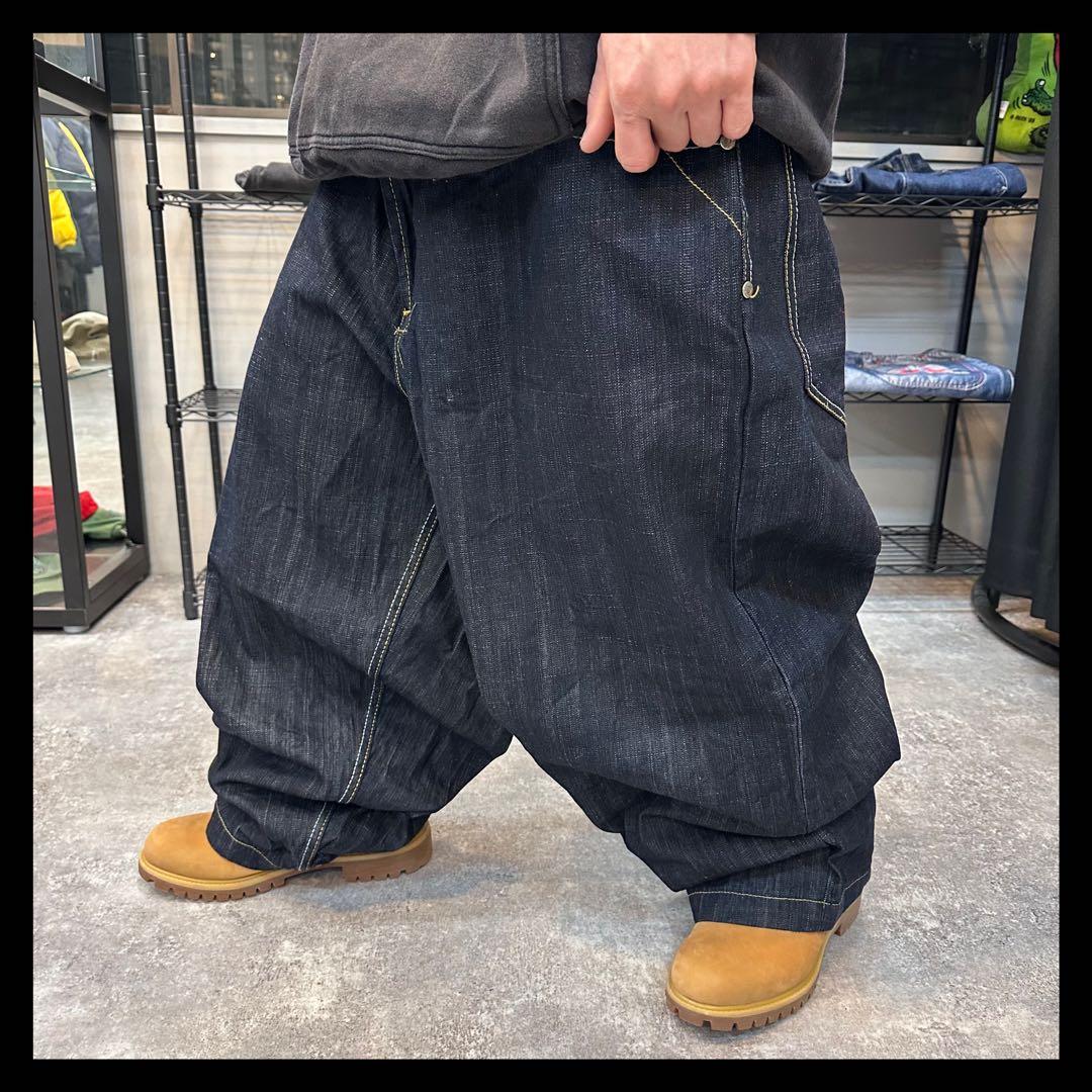 超BIGサイズ46 EVOLUTION 極太バギー　デニムパンツ