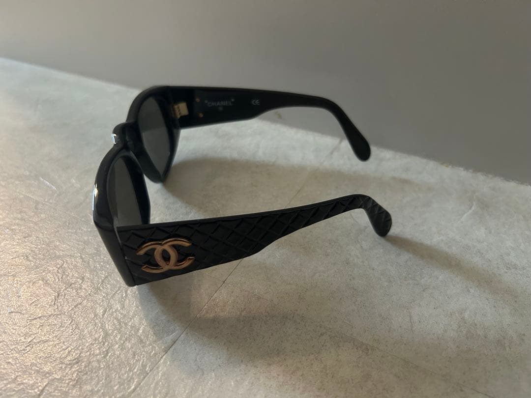 シャネル サングラス ココマーク マトラッセ ブラックゴールド　ccマーク正規品