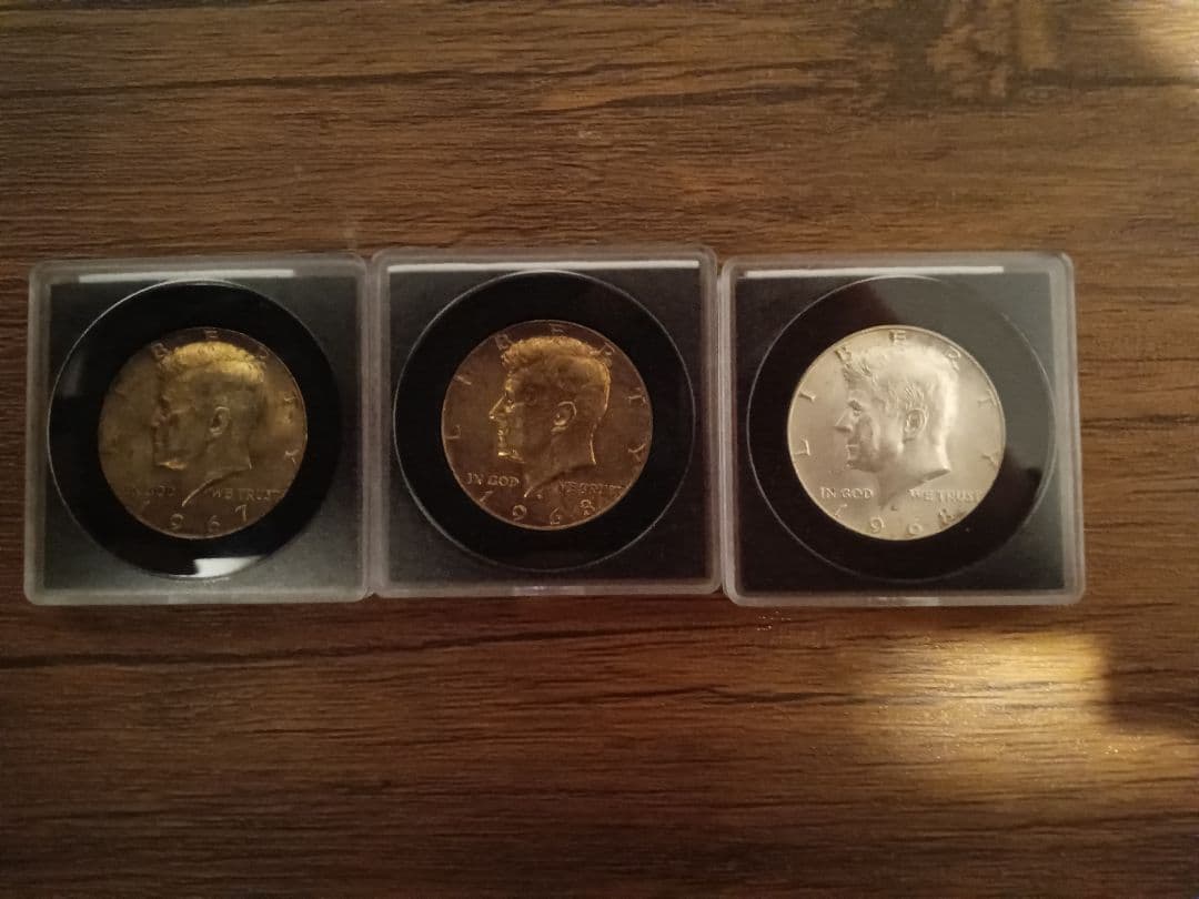 ケネディ ハーフダラー銀貨 3枚セット銀0.400 1967・1968・1968
