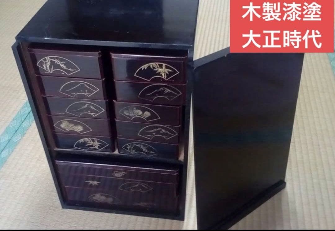 木製漆塗　骨董品　アンティーク　弁当十人揃