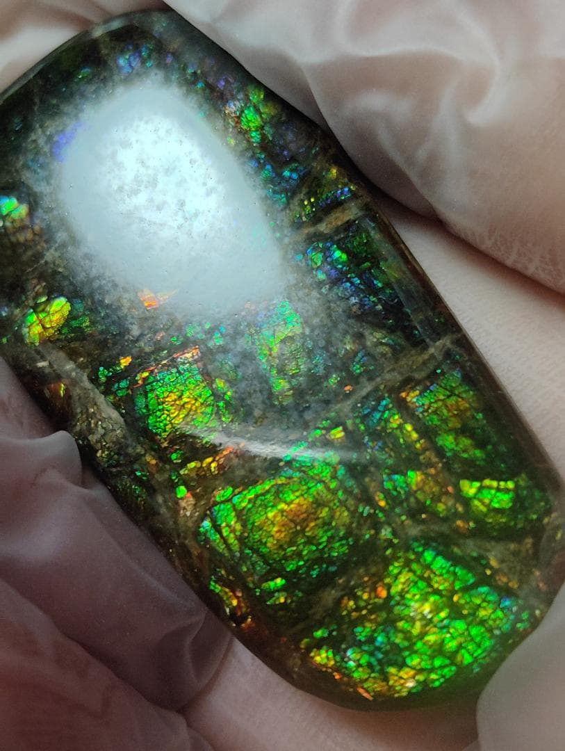 アンモライト　ルース　最後の画像２枚裏面発色　24-0735 39000